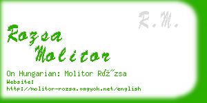 rozsa molitor business card